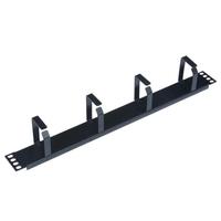 Passa cabo 1u metal preto
