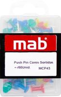 Piones Push Pin +/- 60 Cor Sortidas