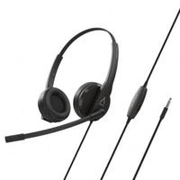 Auscultador Hs-230 3,5mm C/ Adaptador Usb-A Preto