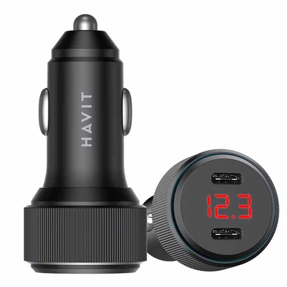 CARREGADOR CAR HAVIT DUAL USB PORTS