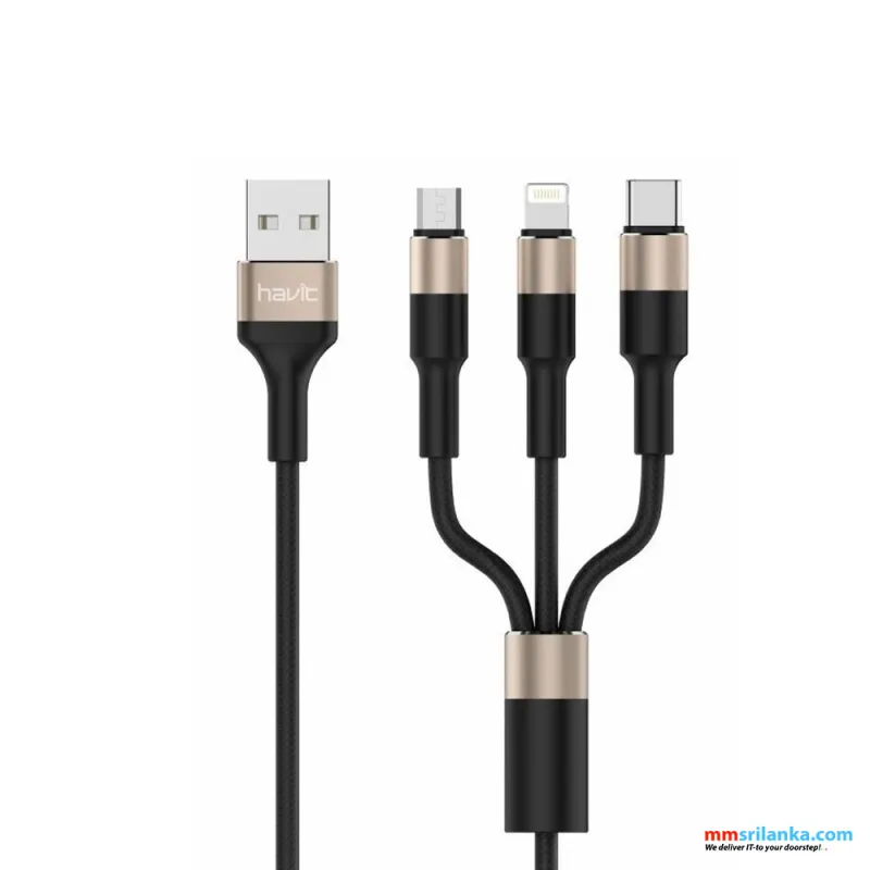 CABO HAVIT MICRO/LIGHTIG/TYPCE 3 IN 1