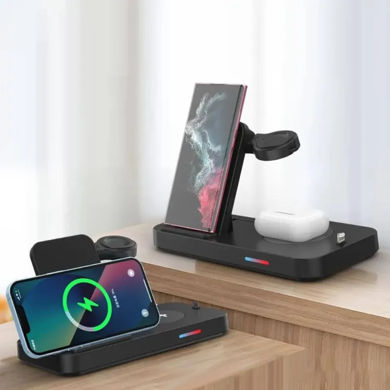 CARREGADOR HEPU WIRELESS FAST CHARGER 15W 4IN1