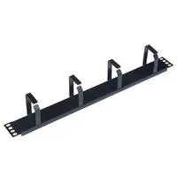 Passa cabo 1u metal preto