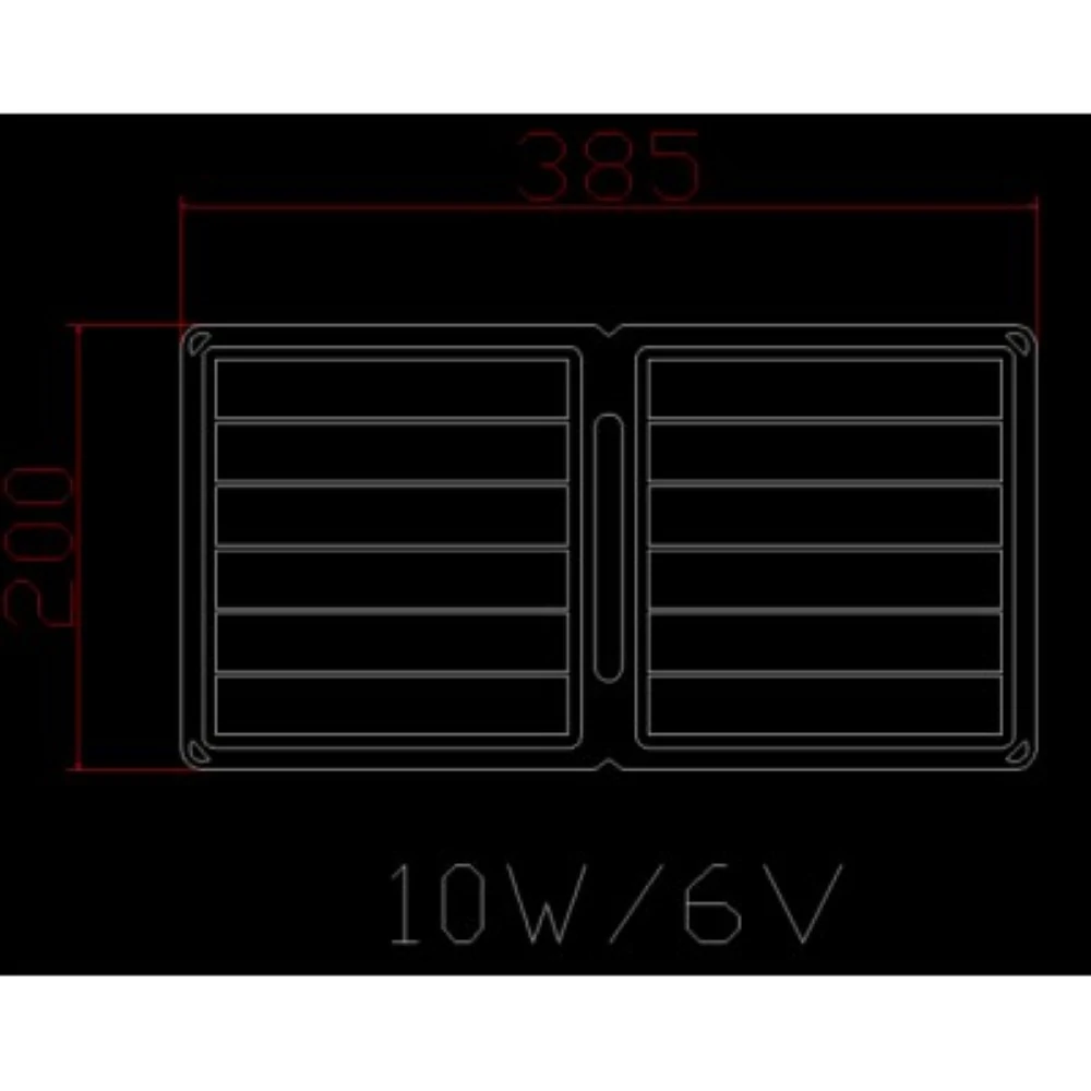 Painel Solar 10W 2xusb 5v/2a Dobrável