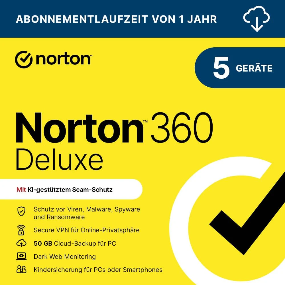 SW ANTIVIRUS NORTON 360 DELUXE 1 USER 5 DEVICE-ESD