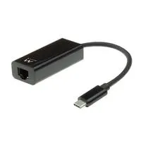Adaptador USB-C Para RJ45 Gigabit Preto