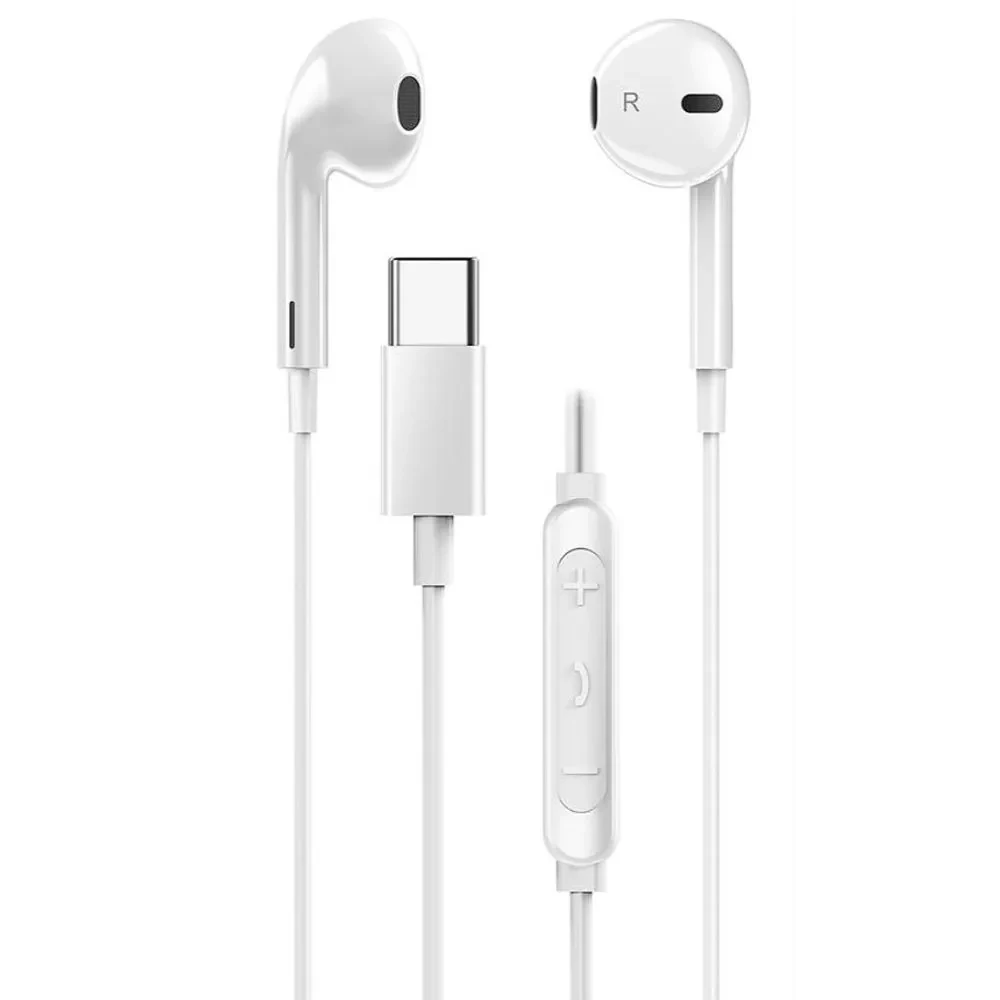 Auscultadores EARBUDS HS-M365 USB-C BRANCO