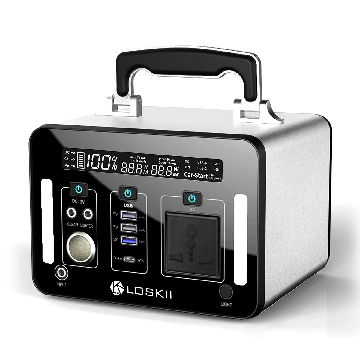 Power Station Portátil 300WH 2xUSB 1xDC/AC 1xUSB-C LED