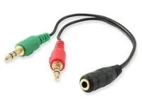 Adaptador Audio Ewent 1x3.5mm Para 2x3.5mm F