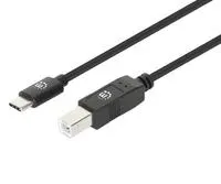 Cabo Usb-C (M) Para Usb-B (F) 2m Hi-Speed Preto
