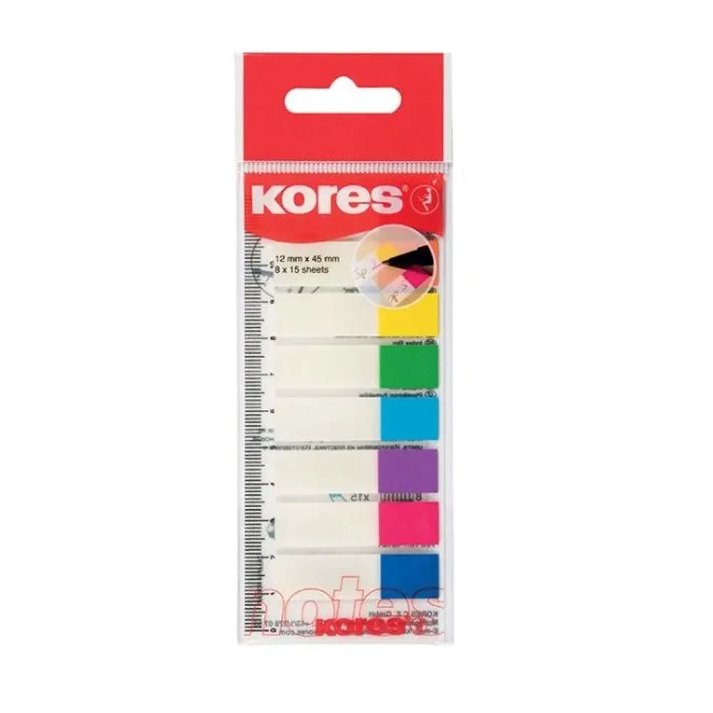 Post-It Index Transparente com 8 Abas Coloridas (Tiras)