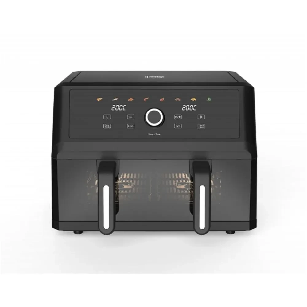 Fritadeira Sem leo Air Fryer 11L Preta 2-Zonas Separadas