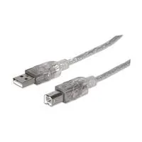 Cabo usb 2.0 5 mt a/b manhattan silver