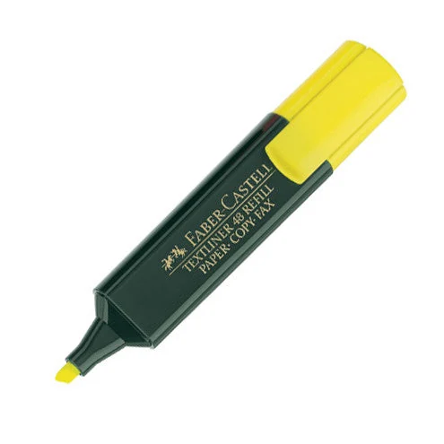 Marcador textliner faber 48 amarelo