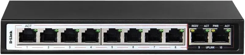 WITCH DLINK 10P 10/100 LONG RANGE POE
