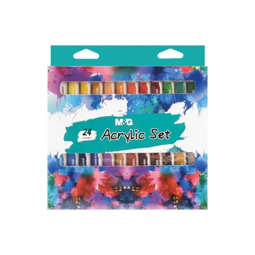 M&G Tinta Acrílica 12ml 24 Cores