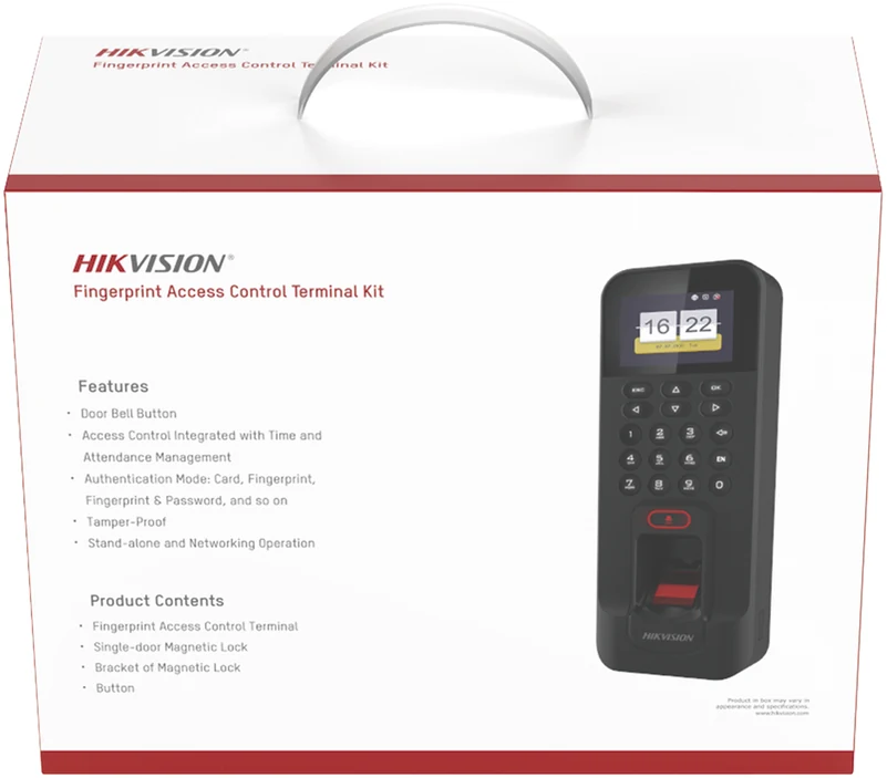 KIT CONTROL DE ACESSO HIKVISION TERMINAL+FECHO MAG.+CART"ES+BOTO