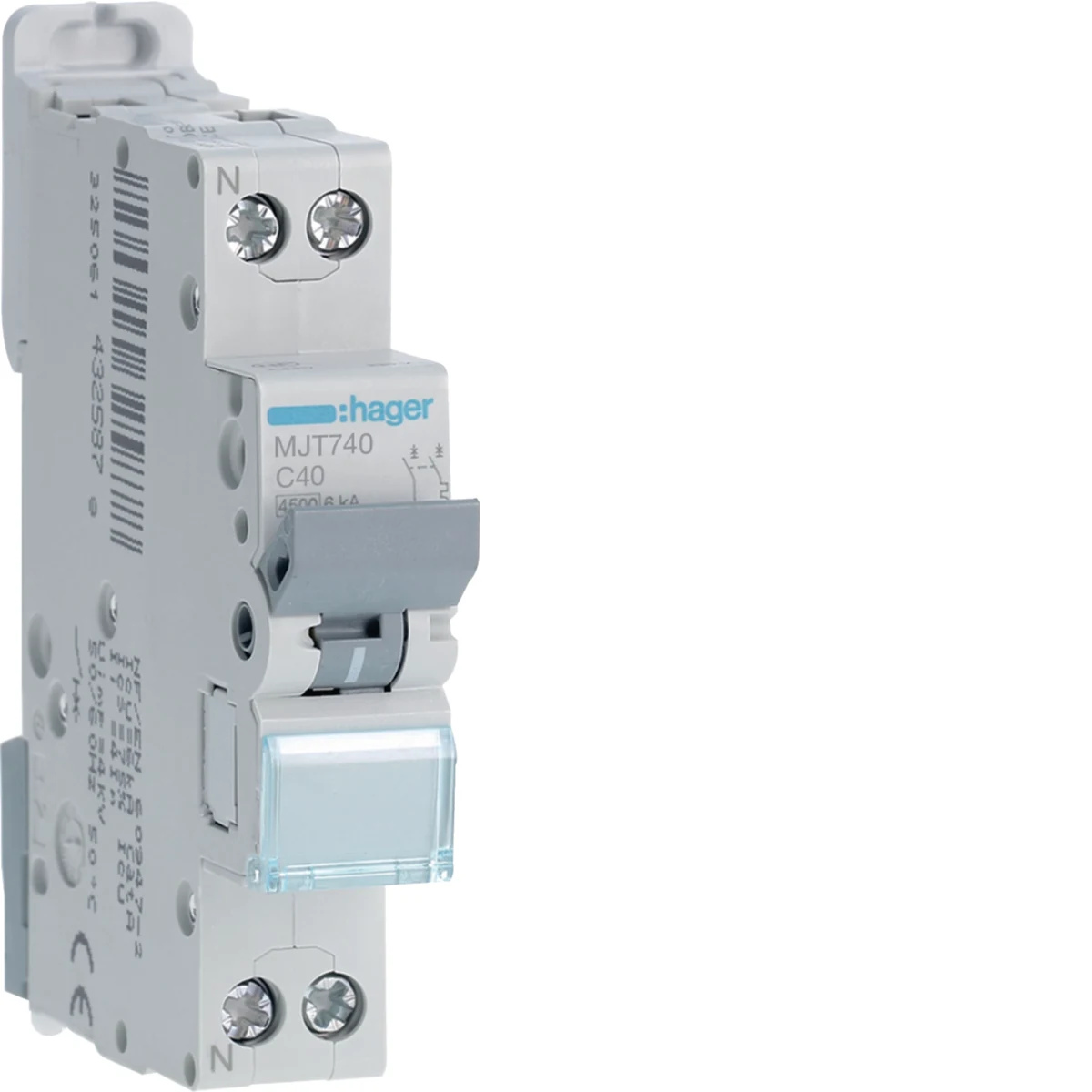 DISJUNTOR HAGER 1P+N 40A C