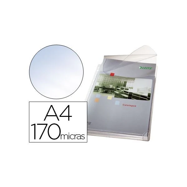 .ME BOLSA MICA C/FOLE ESSELTE 170 MIC A4 PVC PK10