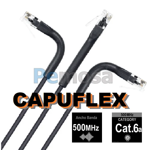 CABO DE REDE RJ45 INTELLINET 0.5M CAT6A F/FTP SLIM 32 AWG ETHERNET PRETO
