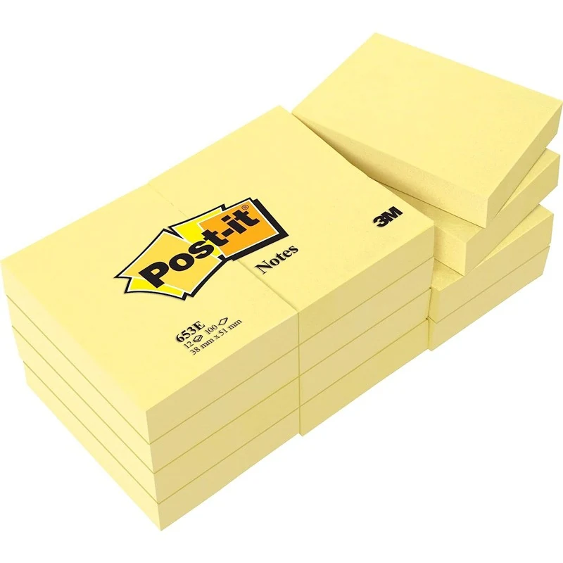 .ME POST IT 50X40 AMARELO 3X100FLS (1/12)