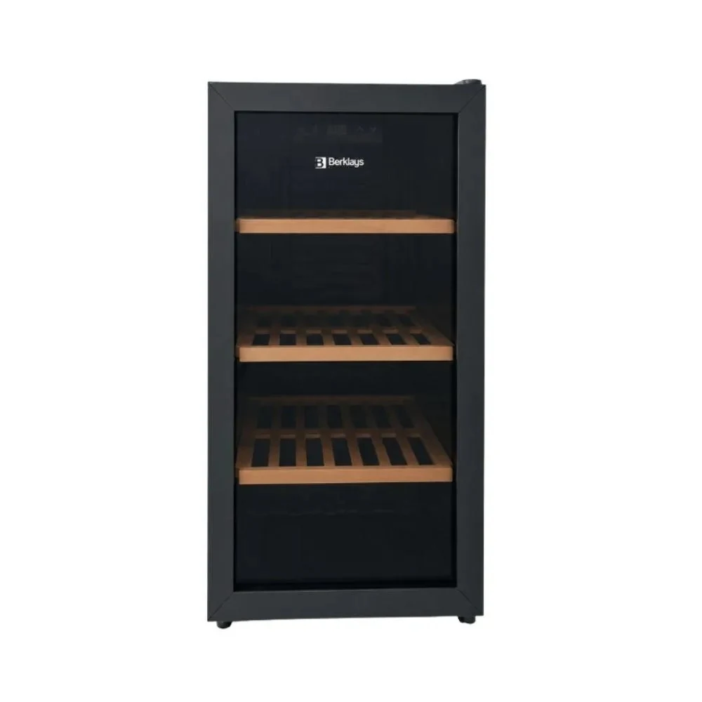 GD FRIG BERKLAYS VINHO 124L 56 GARRAFAS PRETO VIDRO FRONTAL