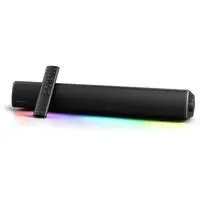 BARRA DE SOM CREATIVE GS5 2.0 SOUNDBAR RGB 20W RMS BT/USB-C/3.5MM PRETO