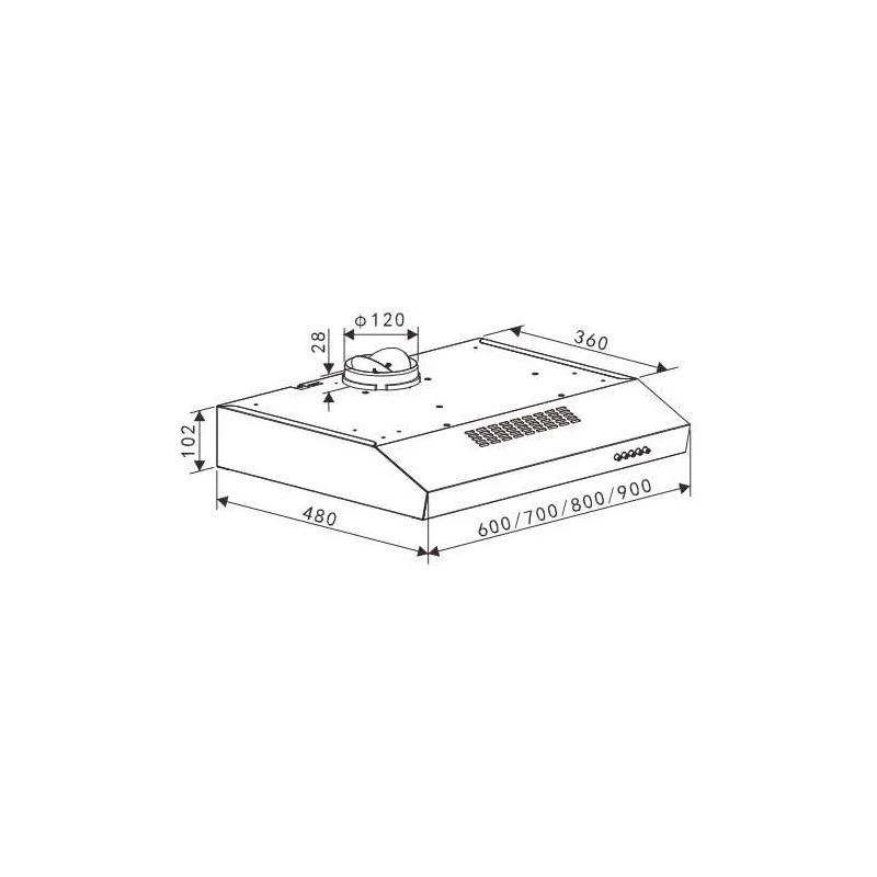 GD B-IN EXAUSTOR BERKLAYS 60CM HOOD SLIM CINZA