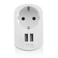 CARREGADOR EWENT 3.4A 2 USB BRANCO S/CABO