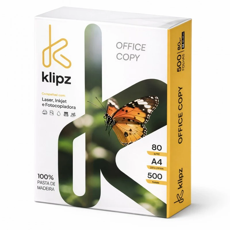 PAPEL FOTOCOPIA A4 KLIPZ 80G BRANCO