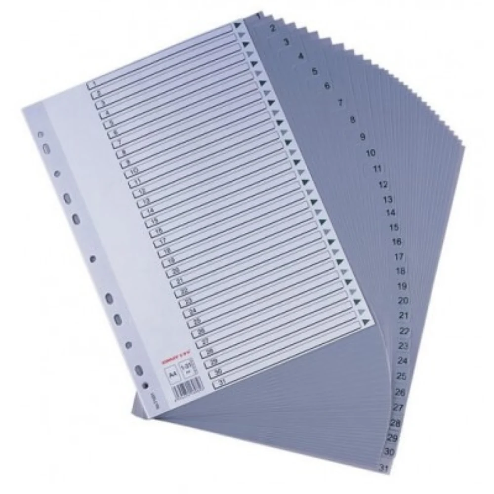 .ME INDICE MAB A4 PP CINZA 11 FUROS 1-31