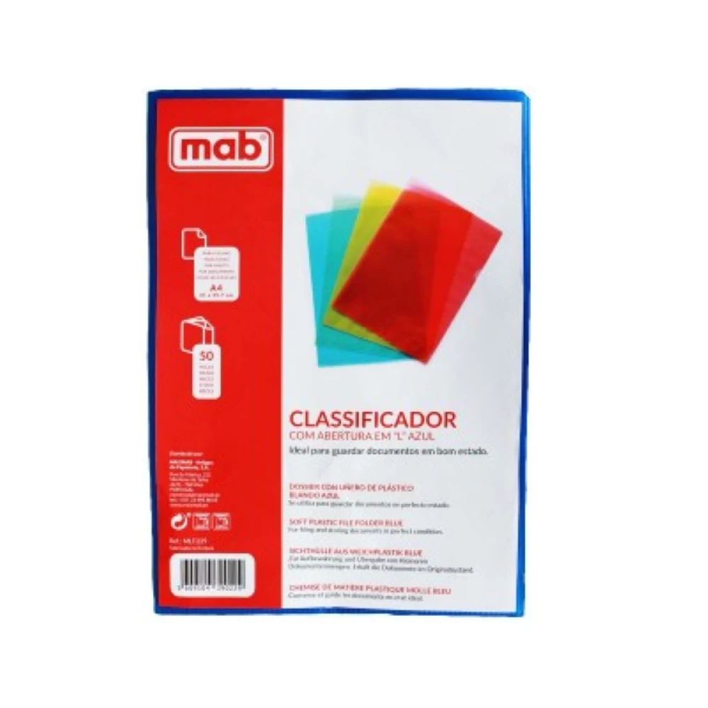 .ME CLASSIFICADOR A4 EM ?L? MAB AZUL (1/50)