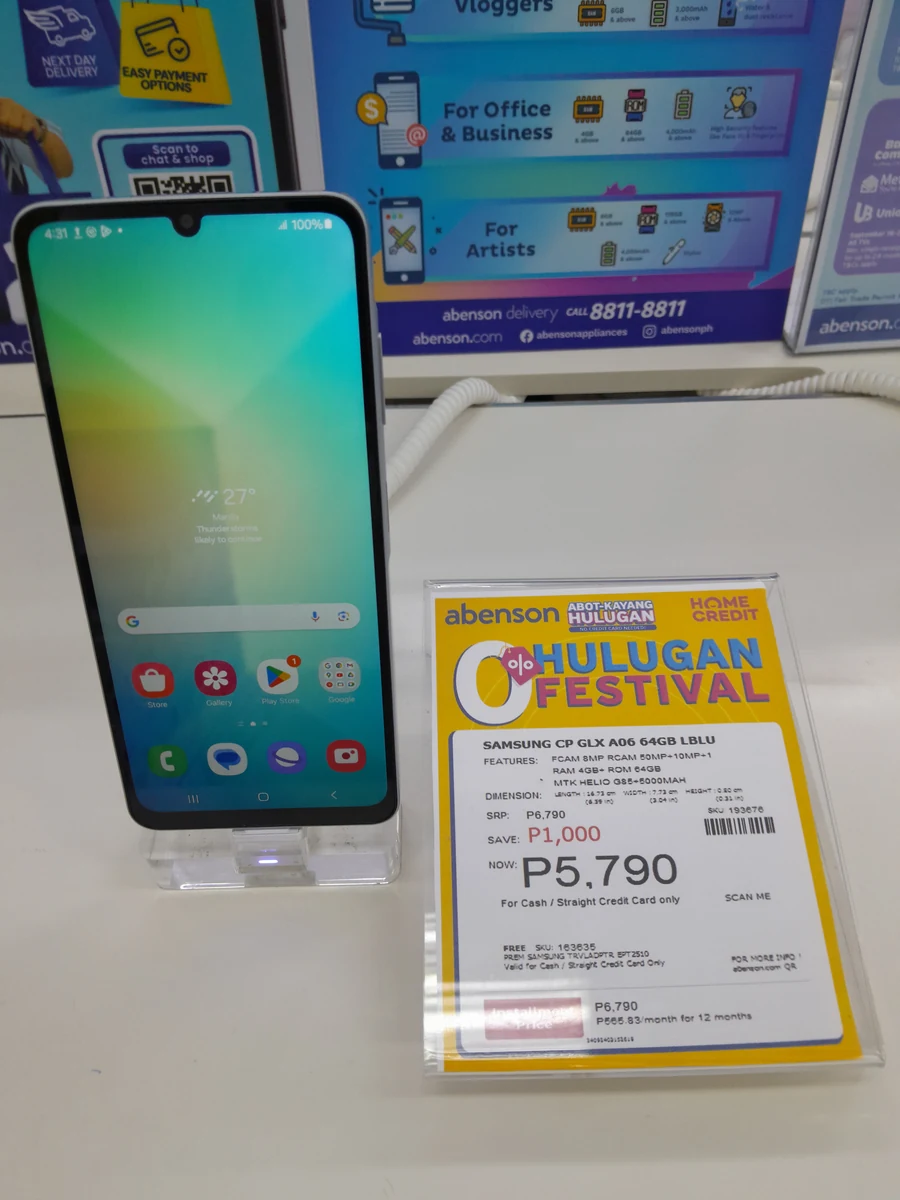 SMARTPHONE SAMSUNG A06 4GB/64GB