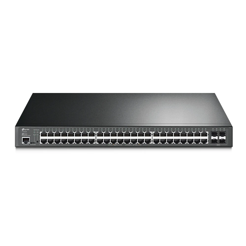 SWITCH TPLINK48 PORTAS POE+GIGA L2+4 SF