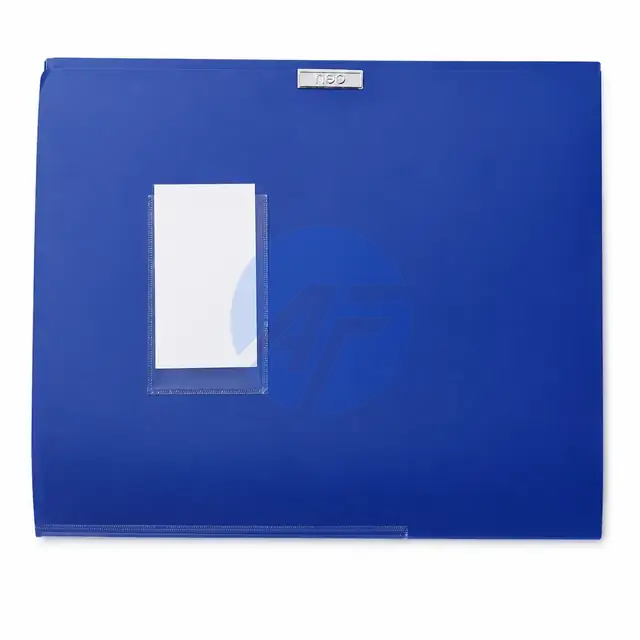 BOX FILE PASTA DE ARQIOVO CAIXA ESTREITA AZUL — foto