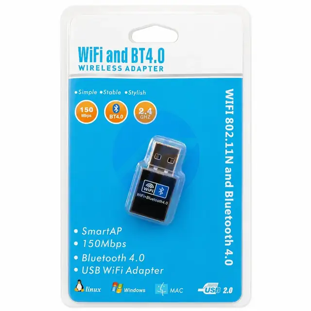 ADAPTADOR WIRELESS USB - WI-FI E BLUETOOTH — foto