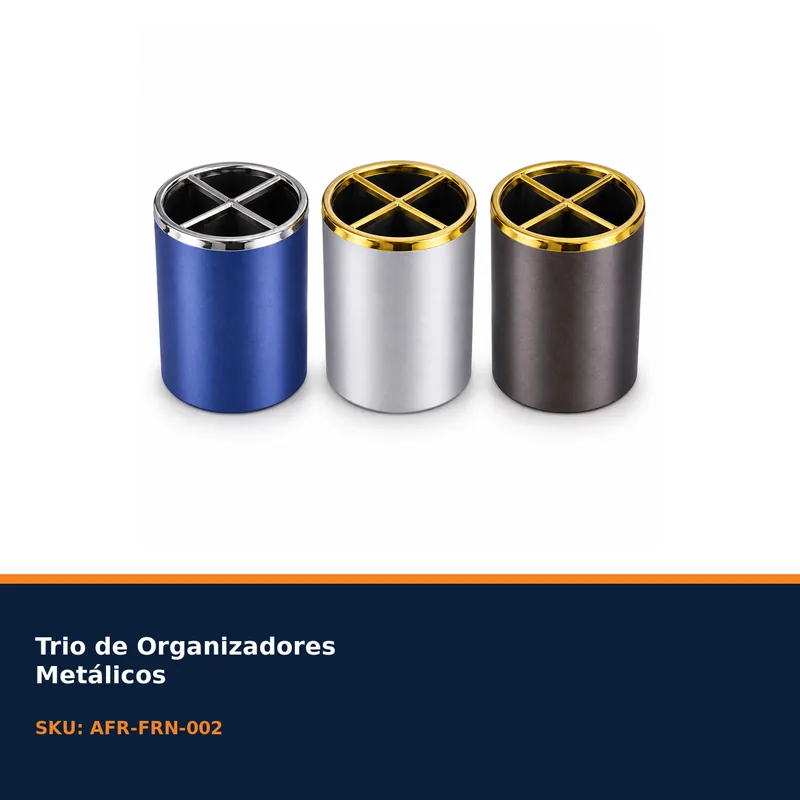 ORGANIZADORES METÁLICOS DE MESA COM DIVISÓRIAS — foto