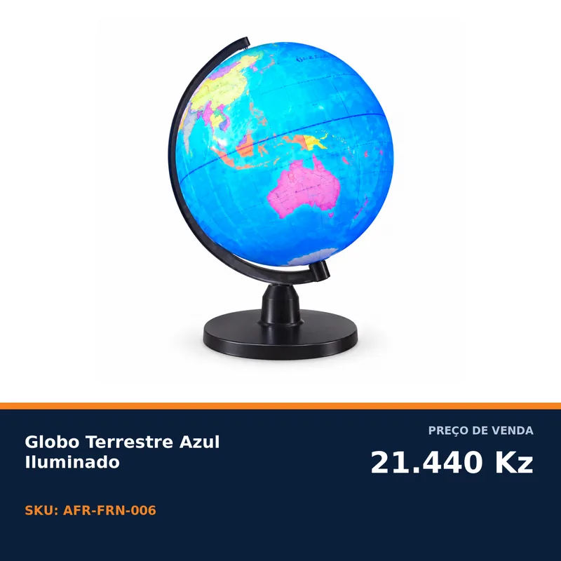 GLOBO TERRESTRE AZUL LUMINADO — foto