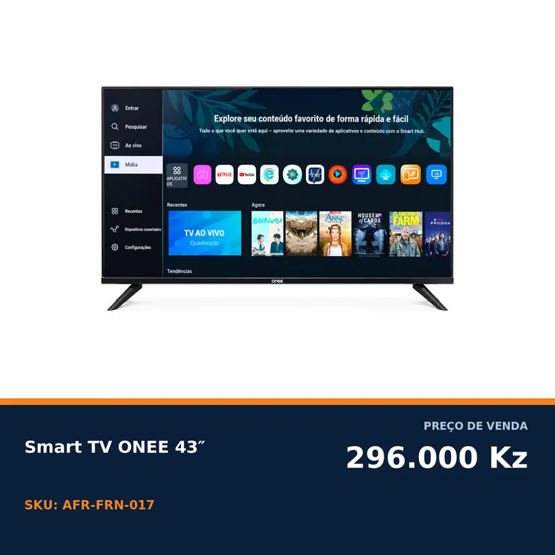 SMART TV ONEE 43 POLEGADAS COM SMART HUB — foto