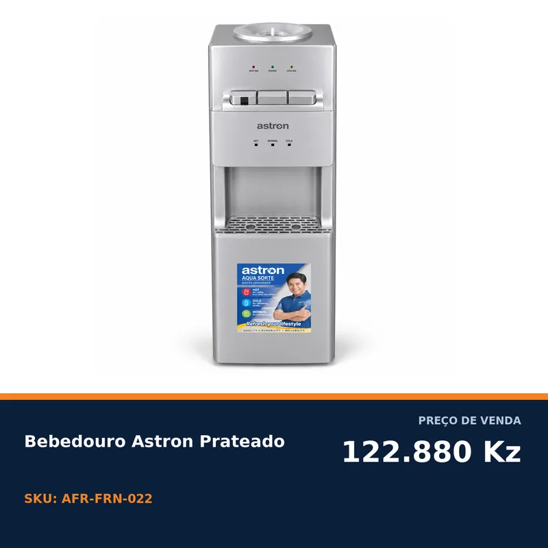 BEBEDOURO ASTRON AQUA SORTE PRATEADO ÁGUA QUENTE E FRIA — foto