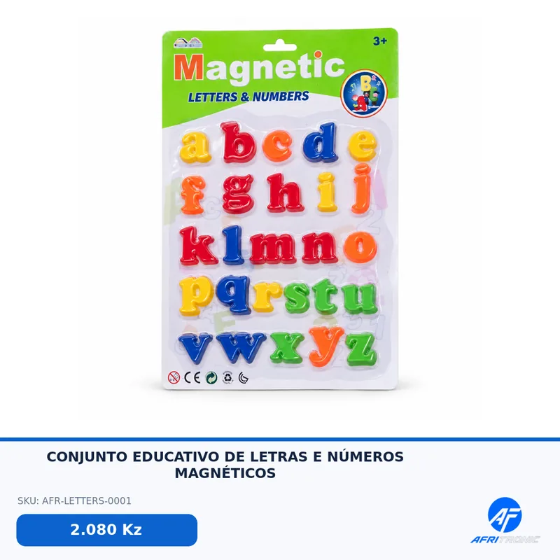 CONJUNTO EDUCATIVO DE LETRAS E NÚMEROS MAGNÉTICOS — foto