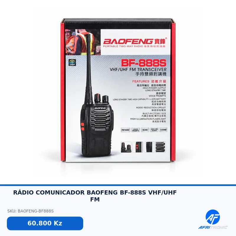 RÁDIO COMUNICADOR BAOFENG BF-888S VHF/UHF FM 10KM — foto