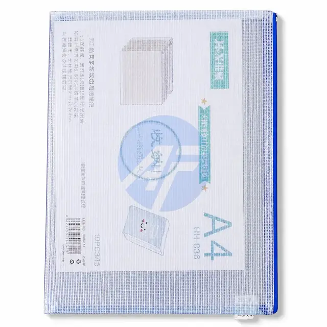 BOLSA DE DOCUEMENTOS A4 COM ZIPPER TRANSPARENTE — foto