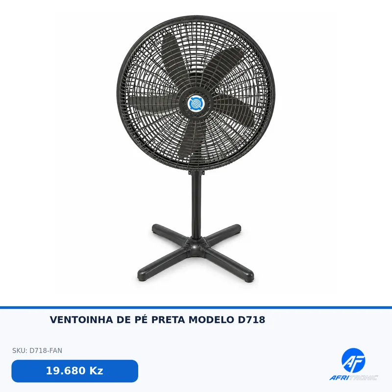 VENTOINHA DE PÉ PRETA MODELO D718 — foto