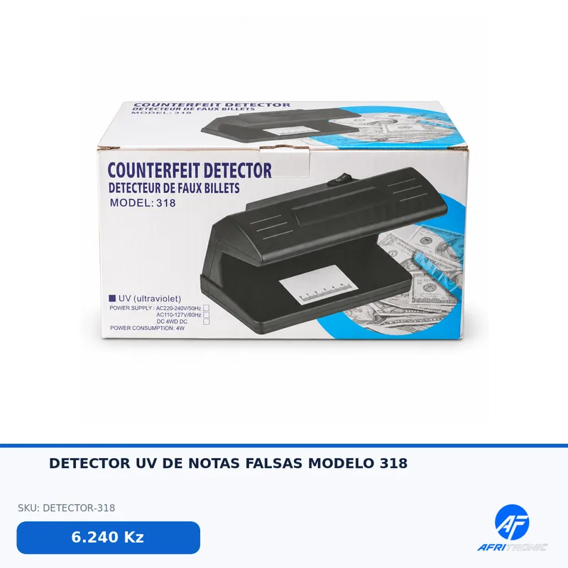 DETECTOR UV DE NOTAS FALSAS MODELO 318 — foto