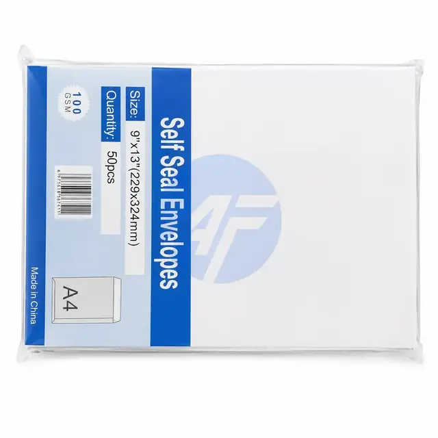 RESMA DE ENVELOPE A4 BRANCA 50 UNIDADES — foto