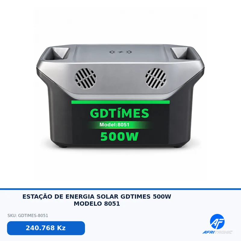 ESTAÇÃO DE ENERGIA SOLAR GDTIMES 500W MODELO 8051 — foto