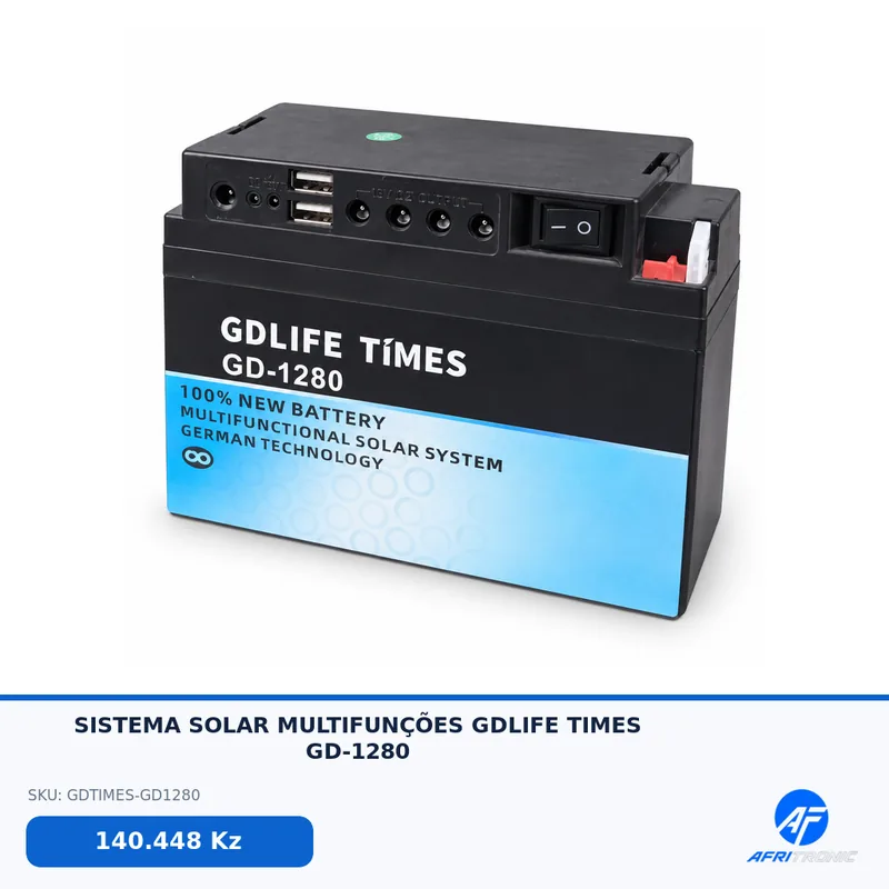 SISTEMA SOLAR MULTIFUNÇÕES GDLIFE TIMES GD-1280 — foto